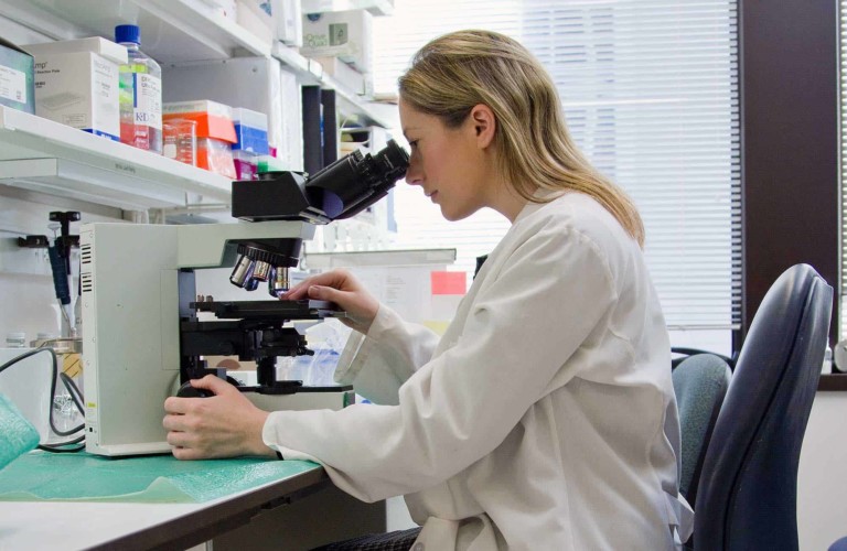 Scientist working in a lab