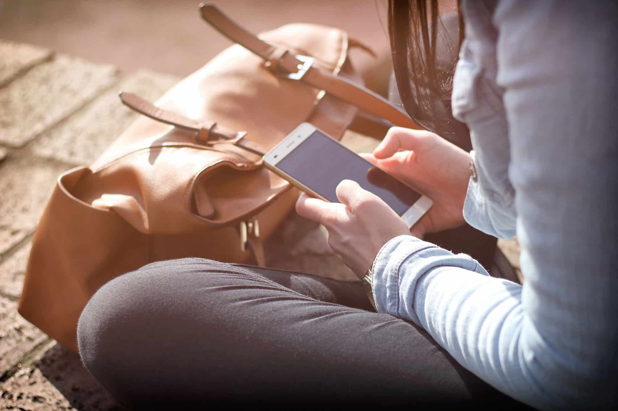 Woman using smartphone